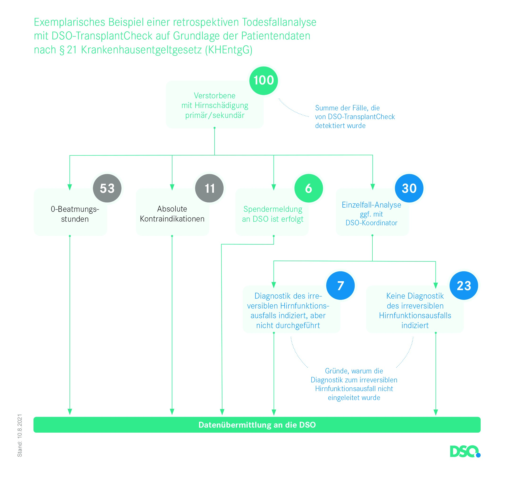 Exemplarisches Beispiel einer retrospektiven Todesfallanalyse mit DSO-TransplantCheck