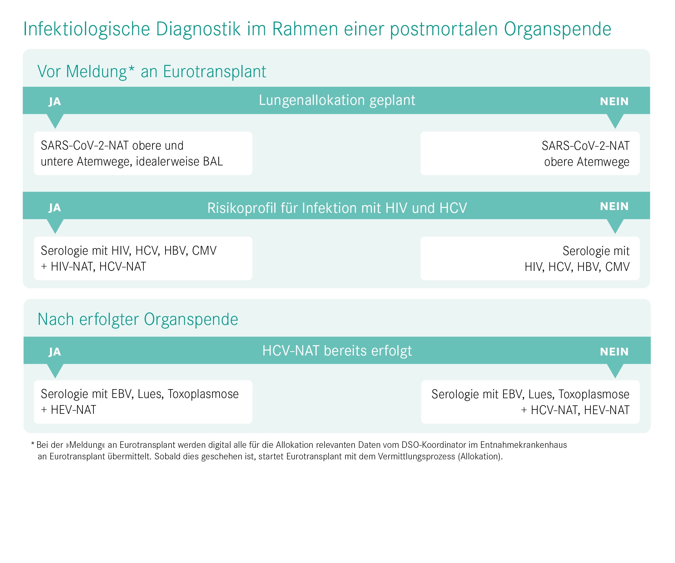 Infektiologische Diagnostik im Rahmen einer Organspende